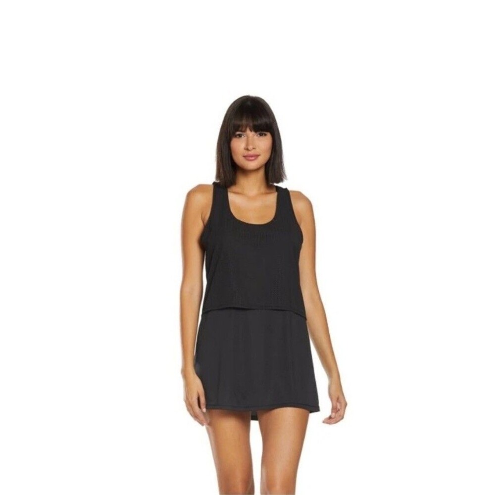 Nike Womens Sport Mesh Reversible Dress Cover Up Extra Large Black New 11532